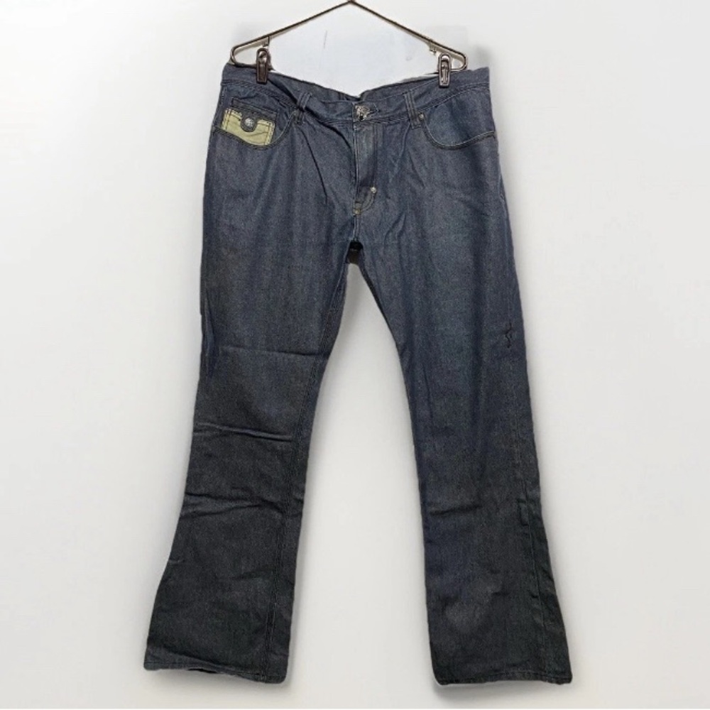 Blac Label Y2k Emo Grunge Jeans Embroidered Size 40x34